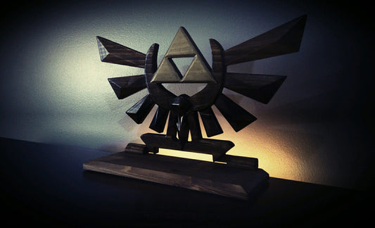 Custom Wood Triforce Symbol Statue