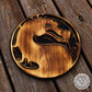 Mortal Kombat Dragon Wood Carved Symbol