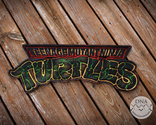 Teenage Mutant Ninja Turtles Logo Wood Wall Art